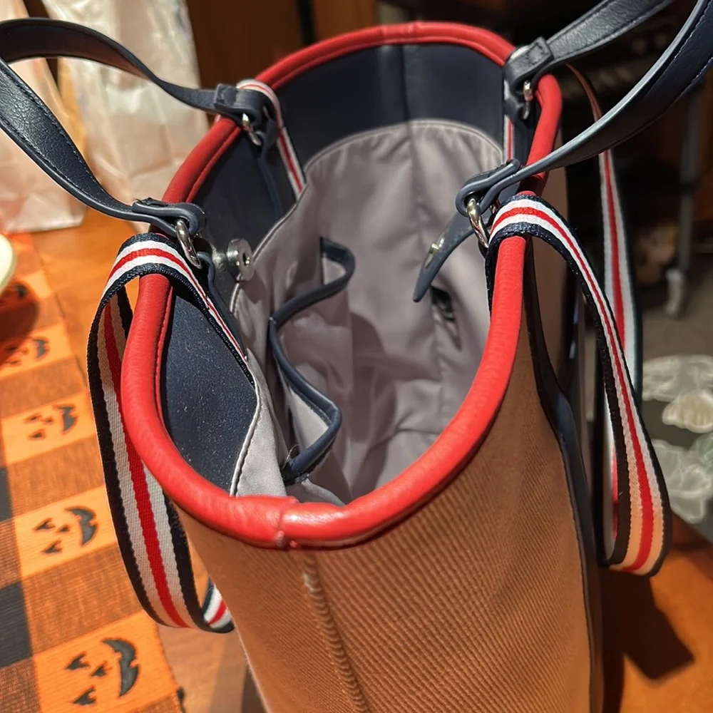 New without tags INC canvas purse Two different handles Light beige canvas - Picture 6 of 8